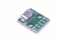 Переходник-MicroUSB(F-мама)-5Pin-плата