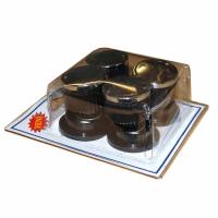 Комплект ручек для плиты KG0026069 ЧЕРН с хром.накладкой универсал.