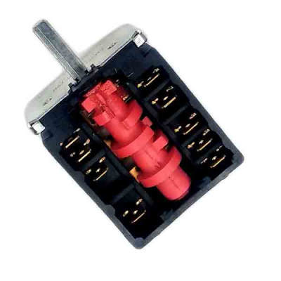 Переключатель конфорки 7-позиц. 6 гр.конт. ПМЭ27-2375-УХЛ4 EP100 Тайга - вид сверху