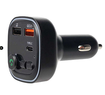 Автомобильный FM-трансмиттер - P4 2USB Type-C (black)