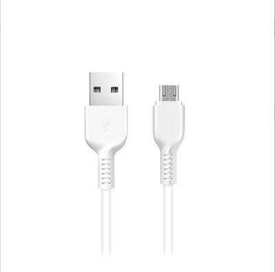 Data кабель USB-MicroUSB 1.0m Силиконовая оплетка X20 Hoco - белый