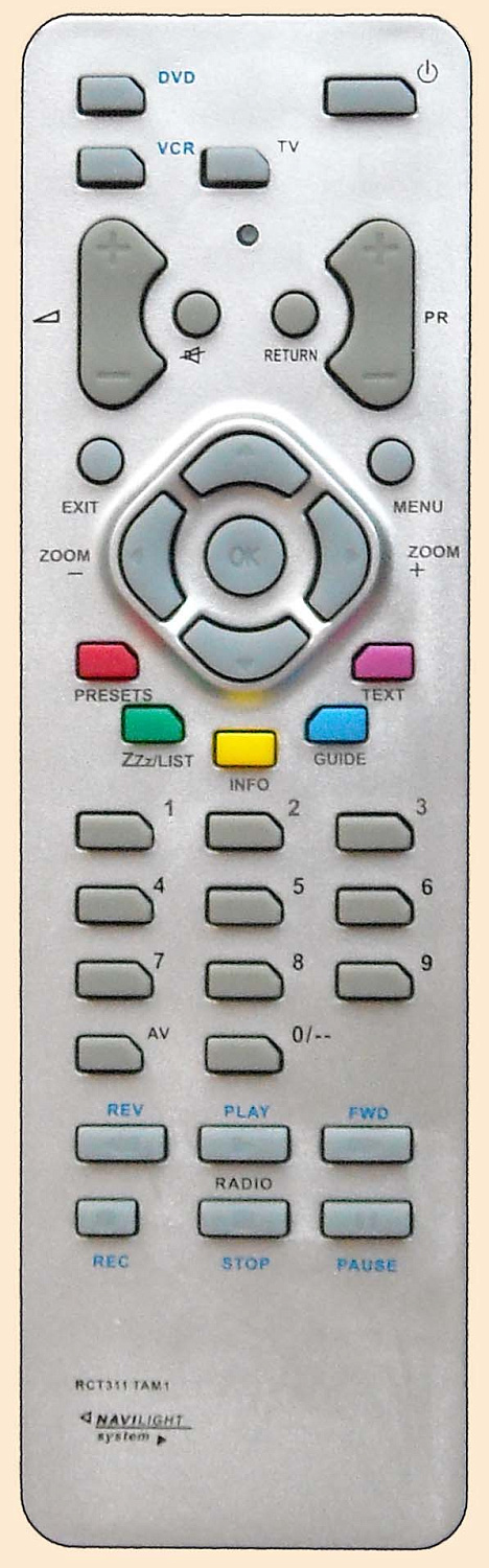 Пульт TV/DVD/VCR Thomson RCT311TAM1