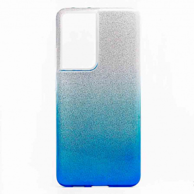 Чехол Samsung Galaxy S21 Ultra бампер силикон SM-G998 - серо-голубой