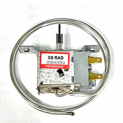 Термостат капиллярный SS RAD 125(250)V 8(5)FLA для холодильника c кнопкой оттайки 2конт.