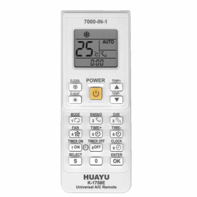 Пульт универсальный для кондиционеров K-1758E 7000 В 1 (KT-9018)  (Huayu)