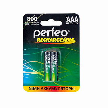 Аккумулятор AAA Ni-MH Perfeo PF AAA800x2BL HR03 1,2В 800мАч BL2