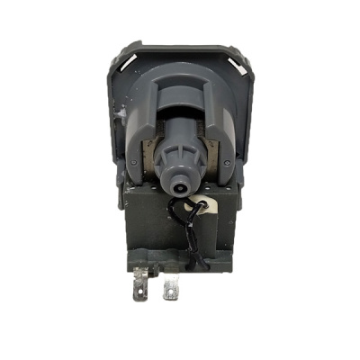 Насос сливной (помпа) 1718C Fudi 30W, крепл. — 4 защелки, выводы — сзади вместе вид 2