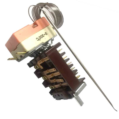 Переключатель-режимов-духовки-+-термостат,-5-позиционный,-универсальный,-0-300-С,-2-контакта-ZXC054