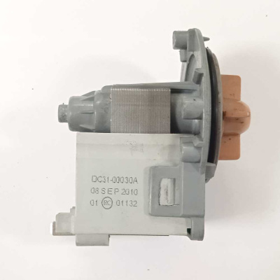 Насос сливной (помпа) B20-6 DC31-00030A Hanyu  крепл. — 3 винта, выводы — сзади раздельно Фото 3